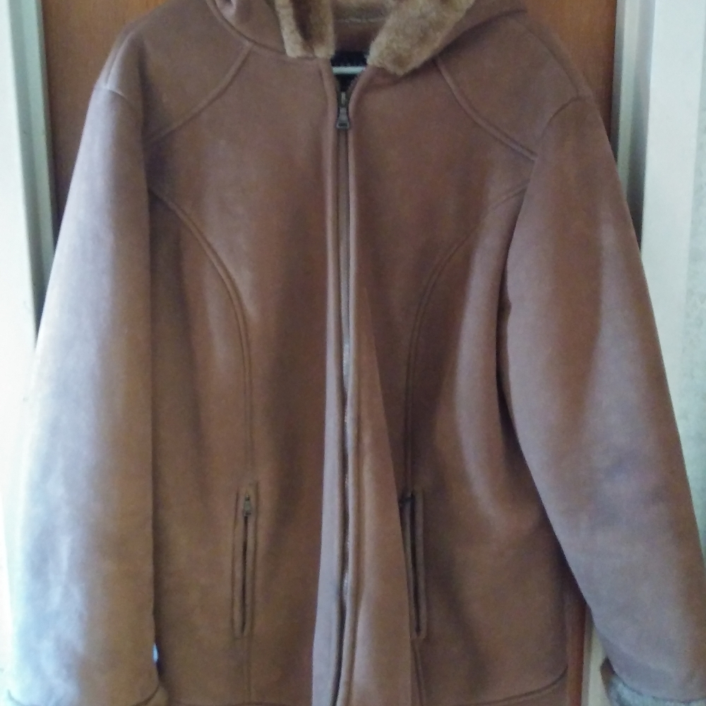 Brown suede winter jackets